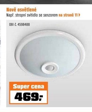 Nové osvětlené, stropní svítidlo se senzorem