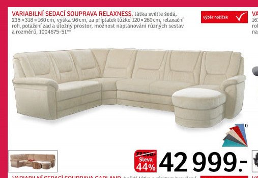 VARIABILNÍ SEDACÍ SOUPRAVA RELAXNESS