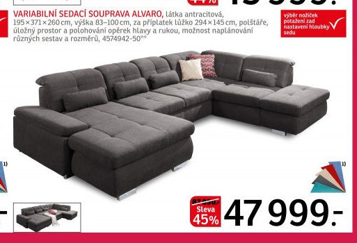VARIABILNÍ SEDACÍ SOUPRAVA ALVARO