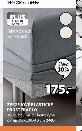 Žerzejové elastické prostěradlo