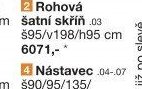 Rohová šatní skříň