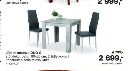 Jídelní sestava DUO G