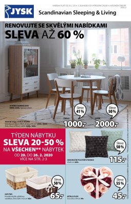 akční leták Jysk 20.2.2020-4.3.2020