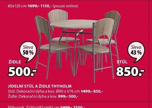 JÍDELNÍ STŮL A ŽIDLE THYHOLM