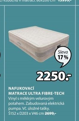 NAFUKOVACÍ MATRACE ULTRA FIBRE-TECH