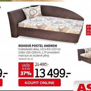 Rohová postel Andrew
