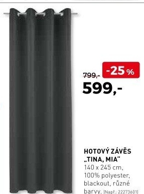 Hotový závěs Tina, Mia