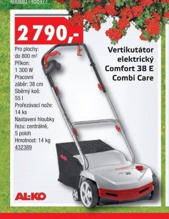 Vertikutátor elektrický Comfort 38 E Combi Care