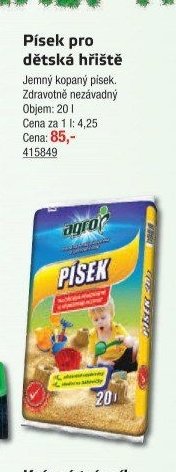 Písek pro dětská hřiště
