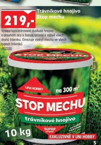 Trávníkové hnojivo Stop mechu