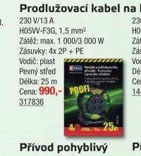 Prodlužovací kabel na bubnu (25 m)