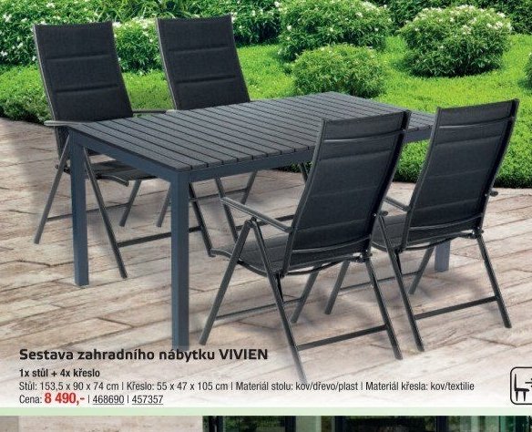 Sestava zahradního nábytku VIVIEN