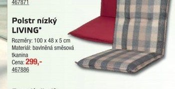 Polstr nízký LIVING