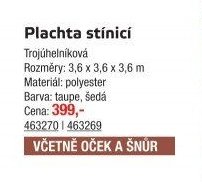 Plachta stínicí trojúhelníková