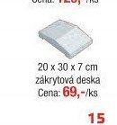 20 x 30 x 7 cm zákrytová deska