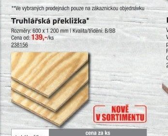 Truhlářská překližka
