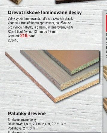 Dřevotřískové laminované desky