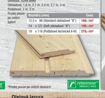 Palubky dřevěné