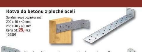 Kotva do betonu z ploché oceli
