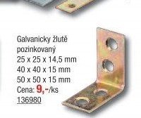 Galvanický žlutě pozinkovaný