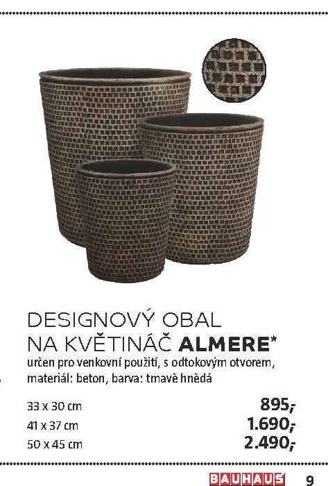 DESIGNOVÝ OBAL NA KVĚTINÁČ ALMERE