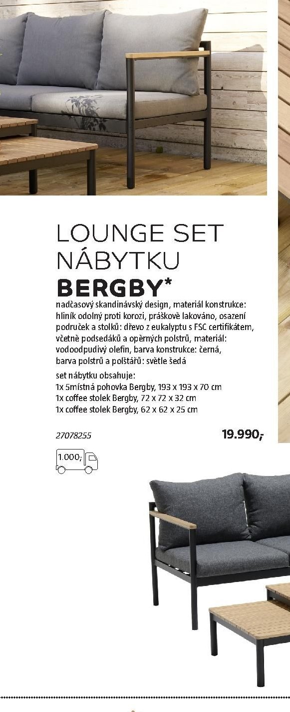 Lounge set nábytku BERGBY