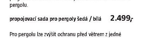 propojovací sada pro pergoly šedá / bílá