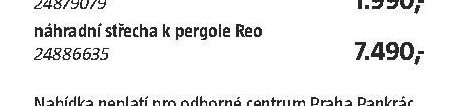 náhradní střecha k pergole Reo