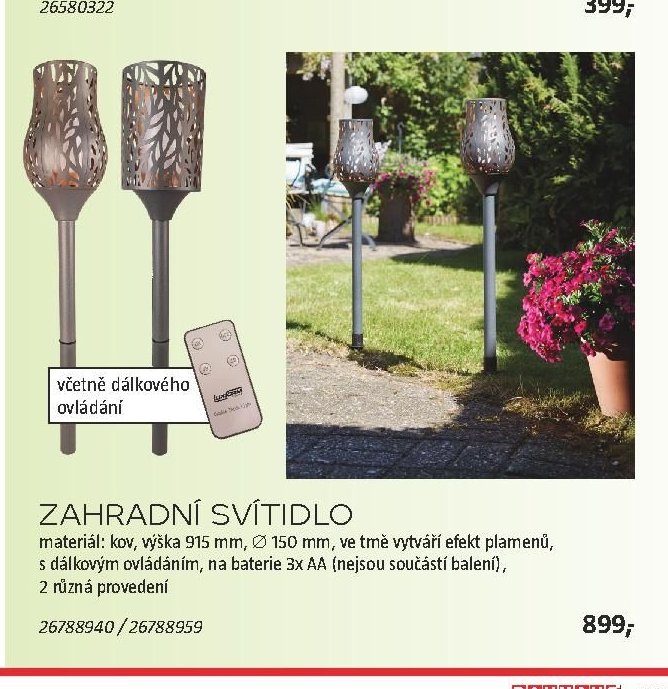 ZAHRADNÍ SVÍTIDLO