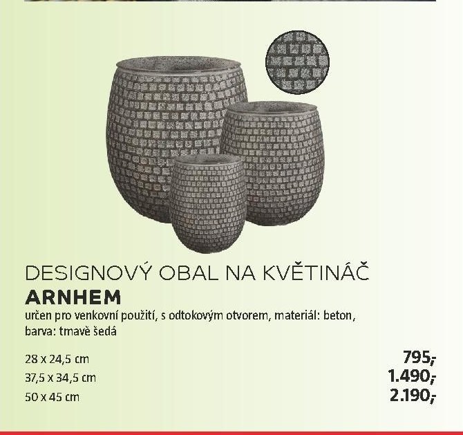 DESIGNOVÝ OBAL NA KVĚTINÁČ ARNHEM