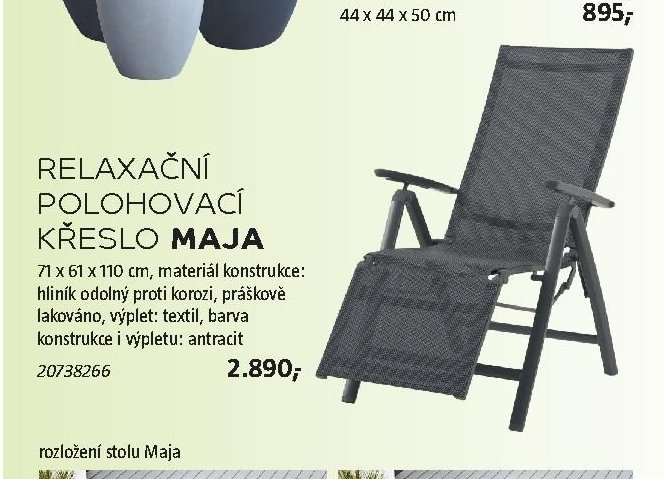 RELAXAČNÍ POLOHOVACÍ KŘESLO MAJA
