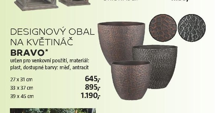 DESIGNOVÝ OBAL NA KVĚTINÁČ BRAVO*