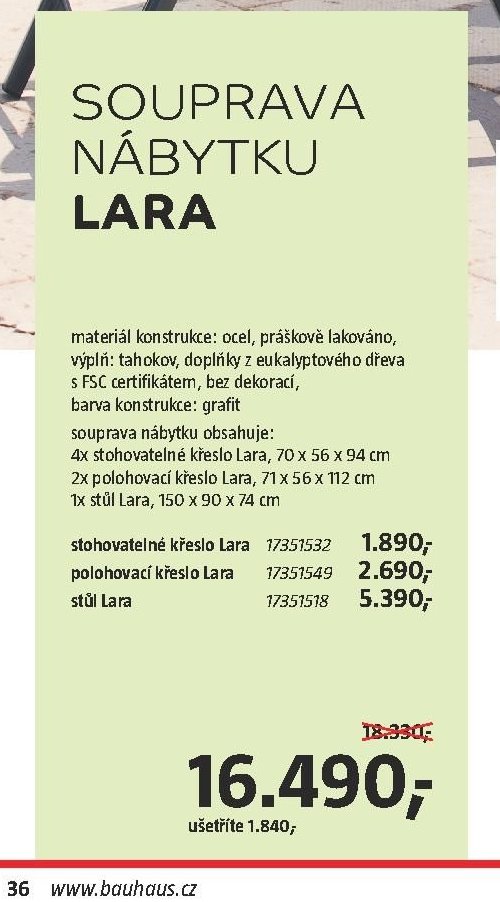 Souprava nábytku Lara