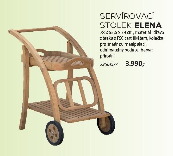 SERVÍROVACÍ STOLEK ELENA