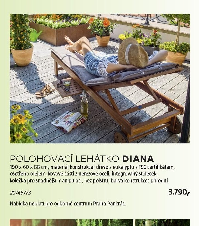 Polohovací lehátko Diana