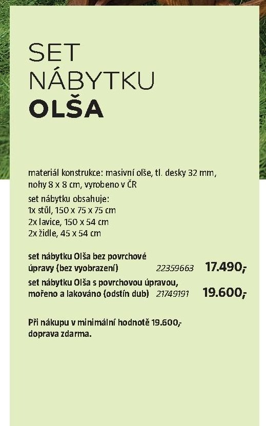 SET NÁBYTKU OLŠA