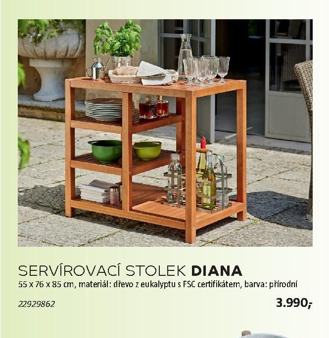 SERVÍROVACÍ STOLEK DIANA