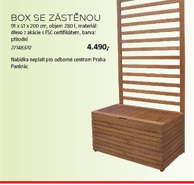 BOX SE ZÁSTĚNOU