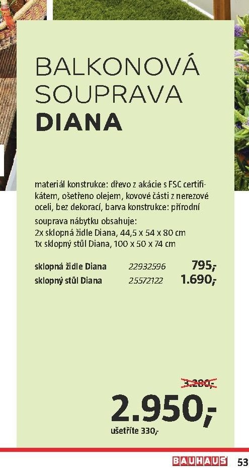 BALKONOVÁ SOUPRAVA DIANA