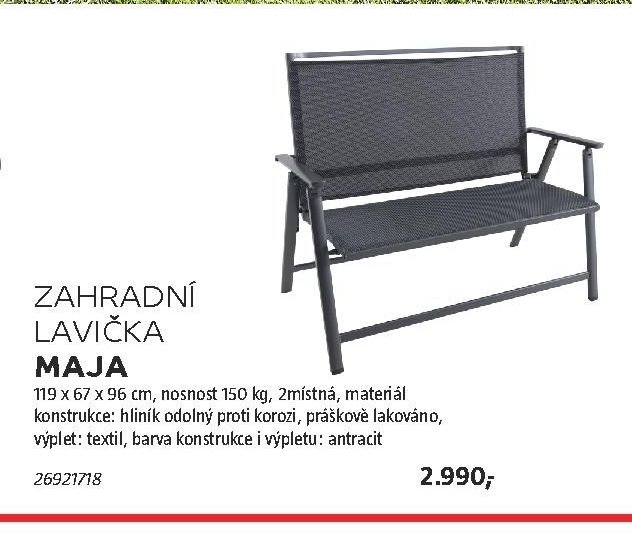 Zahradní lavička Maja
