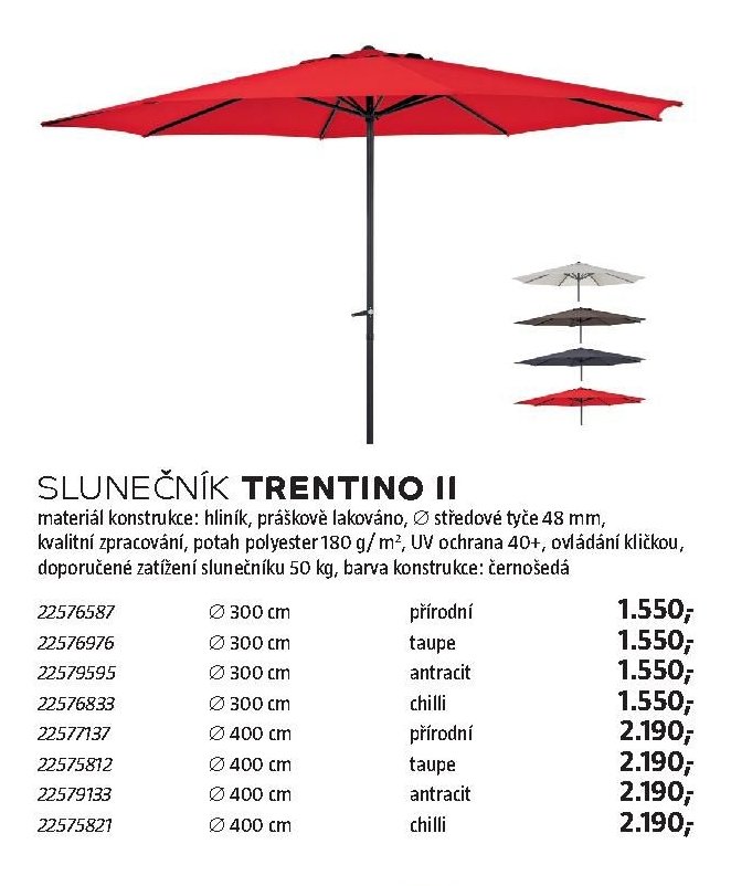 SLUNEČNÍK TRENTINO II