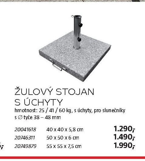ŽULOVÝ STOJAN S ÚCHYTY (25/41/60 kg)