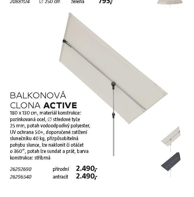Balkonová clona Active