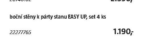 boční stěny k párty stanu EASY UP, set 4 ks
