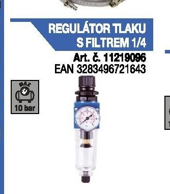 REGULÁTOR TLAKU S FILTREM 1/4