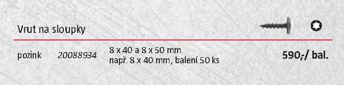 Vrut na sloupky