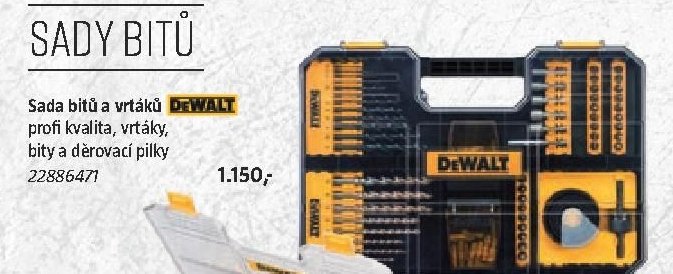 Sada bitů a vrtáků DeWALT