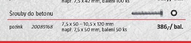 Šrouby do betonu