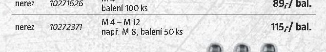6hranná s těsněním DIN 985 (nerez M4-M12)