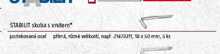 STABILIT skoba s vrutem pozinkovaná ocel